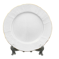 Набор тарелок 25см 6шт Белый узор слоновая кость Bernadotte