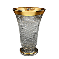 Ваза 35,5см хрусталь с золотом Max Crystal