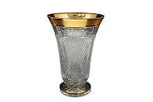 Ваза 35,5см хрусталь с золотом Max Crystal