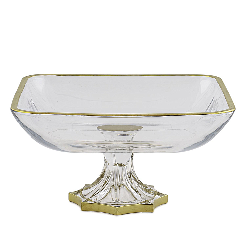 Фруктовница 28см 1шт хрусталь с золотом MC Фруктовница 28см 1шт хрусталь с золотом MC