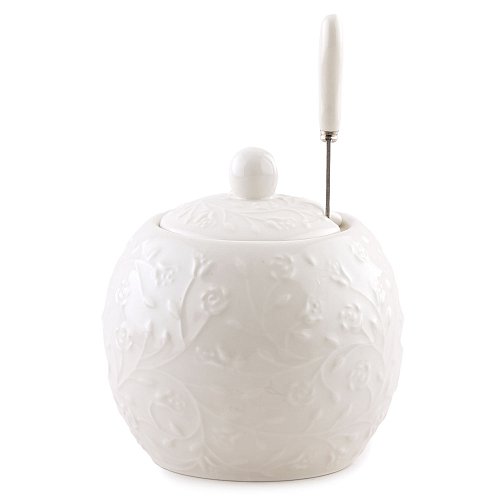 Сахарница 500мл с ложкой Веточки-цветочки Elan Gallery