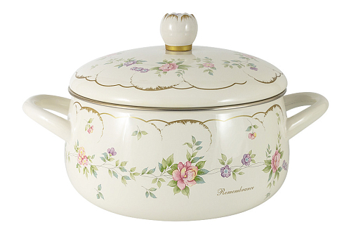 Кастрюля эмалированная 20см 2,9л Воспоминание Ejiry