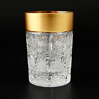 Набор стаканов 180мл 6шт хрусталь с золотом Фелиция Crystal HeArt