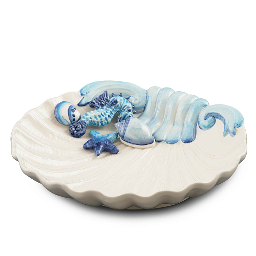 Блюдо 32см ракушка Морской конек Annaluma