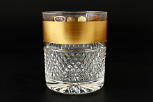 Набор стаканов 320мл 6шт хрусталь с золотом