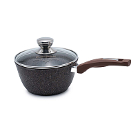 Ковш 1,7л с ручкой и стекл крышкой Premium mokko Мечта