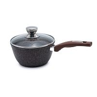 Ковш 1,7л с ручкой и стекл крышкой Premium mokko Мечта