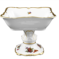 Салатник 19см квадратный н/н Мейсенский букет Queen's Crown
