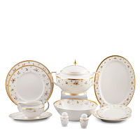 Сервиз столовый 6пер 26пр с супником с тарелками Constanza Creme Primavera Gold