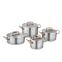 Набор кастрюль 8пр ProLine Rosegold Korkmaz