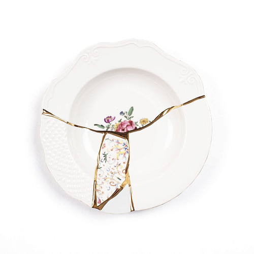 Тарелка глубокая 22см Kintsugi Seletti