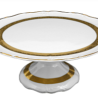 Тортница 32см н/н Золотая лента слоновая кость Мария Луиза Thun