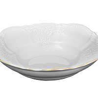 Салатник 23см Белый узор Слоновая кость Bernadotte 