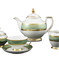 Сервиз чайный 6пер 15пр Valencia Seladon Gold Falkenporzellan 