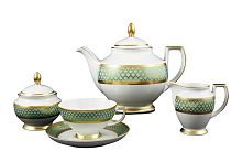 Сервиз чайный 6пер 15пр Valencia Seladon Gold Falkenporzellan 