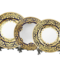 Набор тарелок 18пр Natalia Cobalt Gold Falkenporzellan 