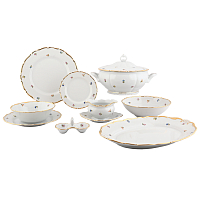 Сервиз столовый 6пр 25пр с салат-ми Мелкие цветы широкая кайма Jeremy