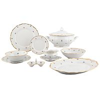 Сервиз столовый 6пр 25пр с салат-ми Мелкие цветы широкая кайма Jeremy