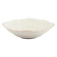 Салатник 25см Белый узор слоновая кость Bernadotte