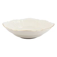 Салатник 25см Белый узор слоновая кость Bernadotte