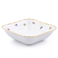 Салатник 19см квадратный 1шт Мелкие цветы Широкая кайма