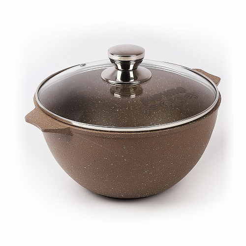 Казан для плова 4л Гранит brown Казан для плова 4л Гранит brown
