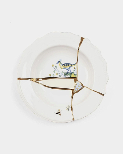Тарелка глубокая 22см Kintsugi Seletti