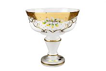 Конфетница 20см золото белый фон Star Crystal 