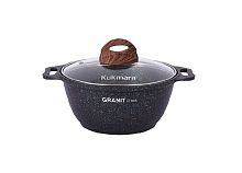 Кастрюля 2л со стекл. крышкой Granit ultra Blue Kukmara