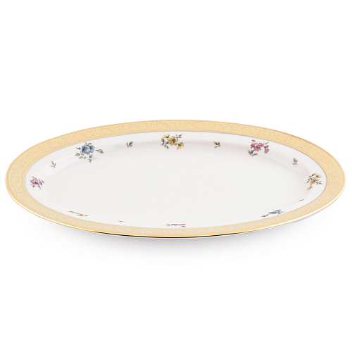 Селедочница 24см 1шт Flowers Gold Constanza Creme