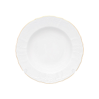 Набор тарелок 23см глубоких 6шт Белый узор Bernadotte