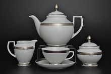 Сервиз чайный 6пер 17пр Constanza Platin 9209 Falkenporzellan