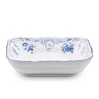 Салатник квадратный 25см Синие розы Bernadotte