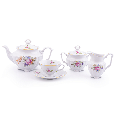 Сервиз чайный 6пер 15пр Repast Мейсенский букет