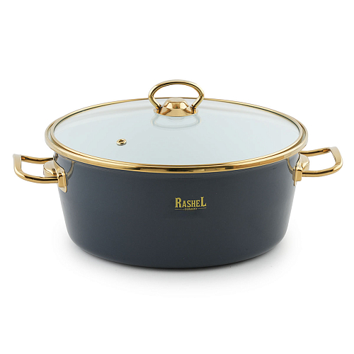 Кастрюля 4.5л с/кр графитовый RasheL