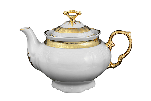 Чайник 1,2л Золотая лента Слоновая кость