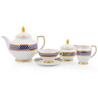 Сервиз чайный 6пер 15пр Valencia Cobalt Gold