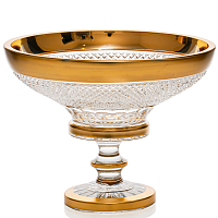 Фруктовница 25см н/н хрусталь с золотом Фелиция Crystal HeArt