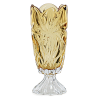Ваза на ножке 36,5см Flora amber Aurum Crystal