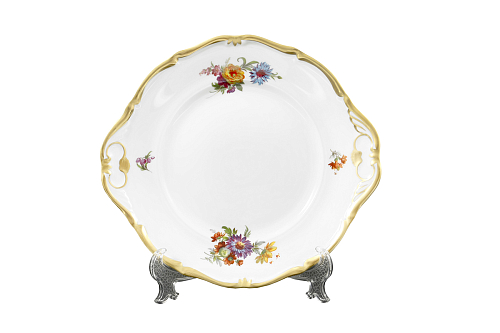 Блюдо с ручками 27см 1шт Мейсенский букет