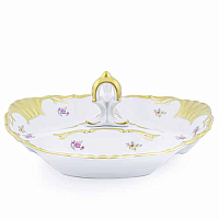 Кабаретница 26см 3 секции Мейсенский цветок Queen's Crown