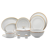 Сервиз столовый 6пер 26пр с супником Milano Gold Falkenporzellan