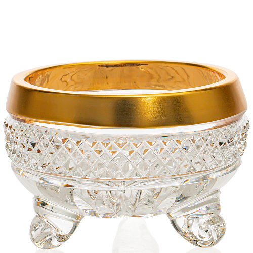 Тройножка 8,5см хрусталь с золотом Фелиция Crystal HeArt