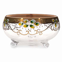 Конфетница 20см тройножка золото Star Crystal