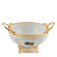 Салатник малый 19*14*10см Фрукты золото Paniz 