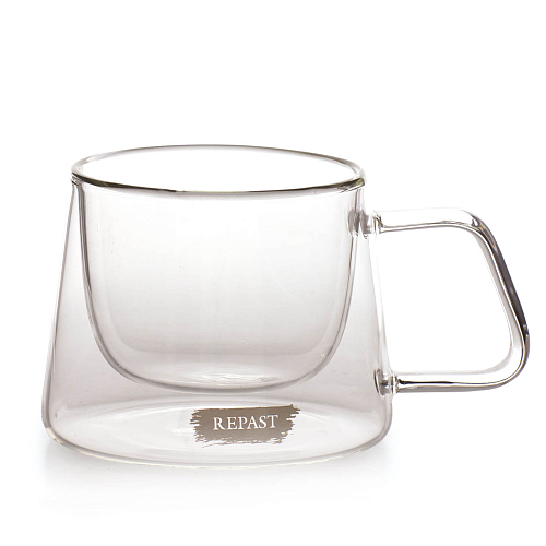 Набор кружек 200мл 2шт с двойным стеклом Double Wall Repast