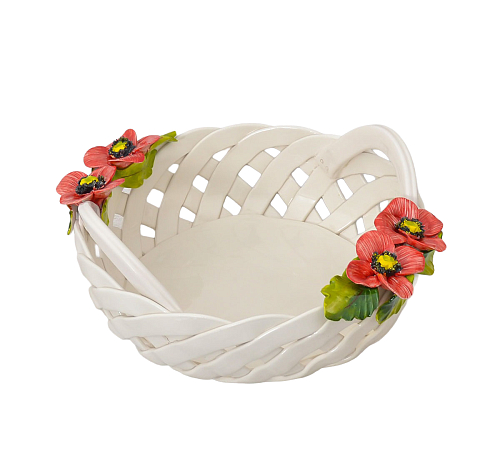 Корзинка декоративная 29см круглая Маки Orgia Корзинка декоративная 29см круглая Маки Orgia