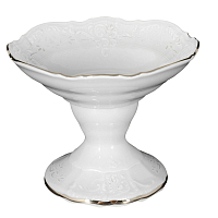 Конфетница н/н 13см Платиновый узор слоновая кость Bernadotte