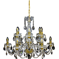 Люстра 12 рожковая 2 яруса золотые плафоны 4047 70/60см10kg 