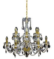 Люстра 12 рожковая 2 яруса золотые плафоны 4047 70/60см10kg 